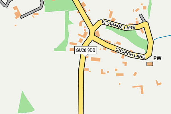 GU28 9DB map - OS OpenMap – Local (Ordnance Survey)