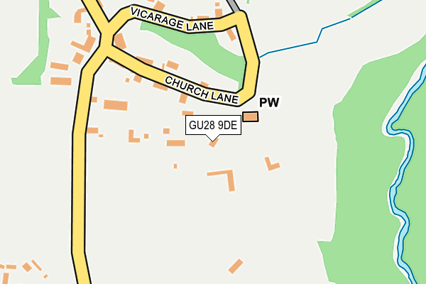 GU28 9DE map - OS OpenMap – Local (Ordnance Survey)