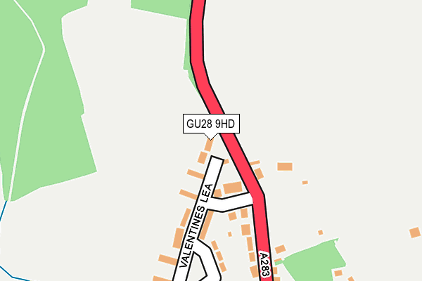 GU28 9HD map - OS OpenMap – Local (Ordnance Survey)
