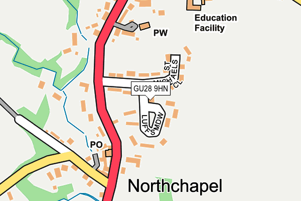 GU28 9HN map - OS OpenMap – Local (Ordnance Survey)