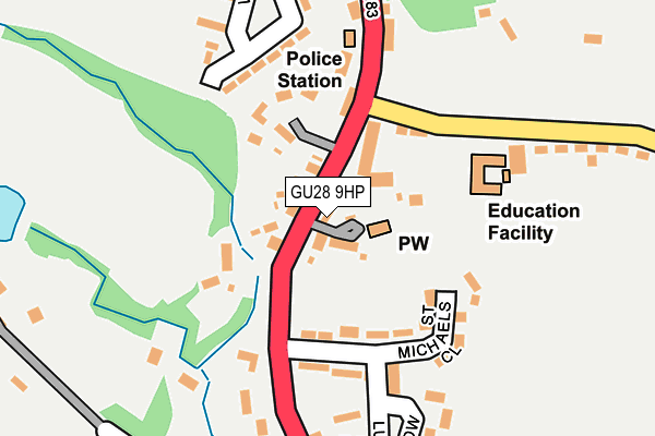 GU28 9HP map - OS OpenMap – Local (Ordnance Survey)