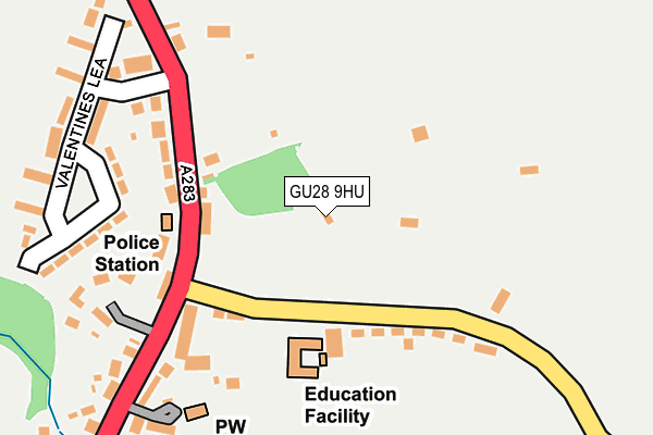 GU28 9HU map - OS OpenMap – Local (Ordnance Survey)