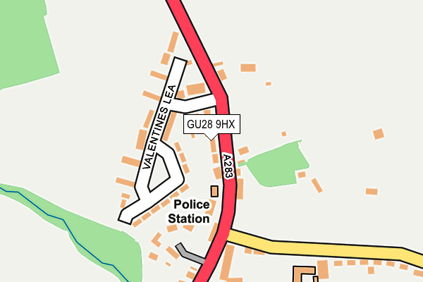 GU28 9HX map - OS OpenMap – Local (Ordnance Survey)