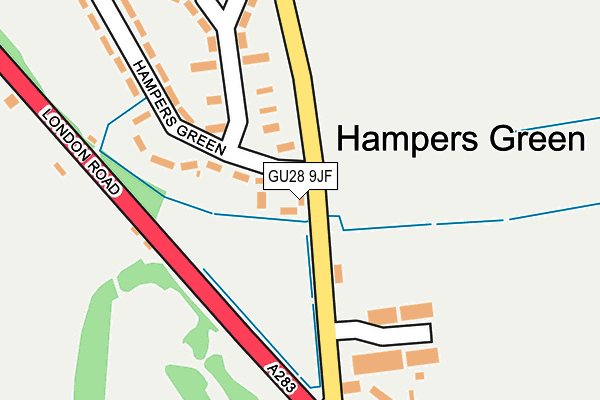 GU28 9JF map - OS OpenMap – Local (Ordnance Survey)