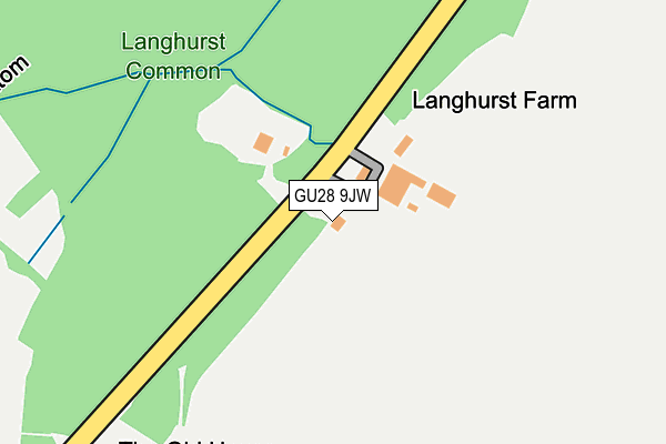 GU28 9JW map - OS OpenMap – Local (Ordnance Survey)