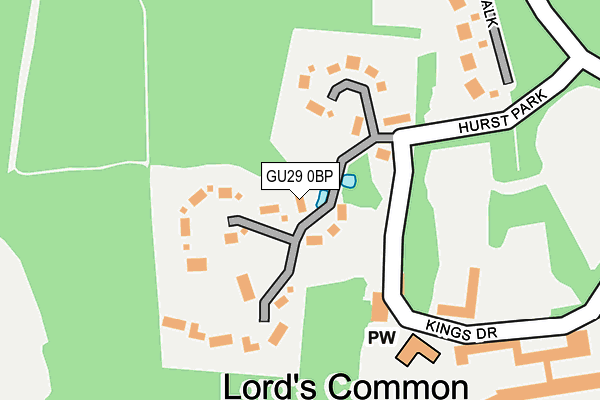 GU29 0BP map - OS OpenMap – Local (Ordnance Survey)