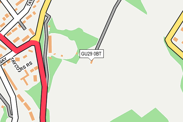 GU29 0BT map - OS OpenMap – Local (Ordnance Survey)