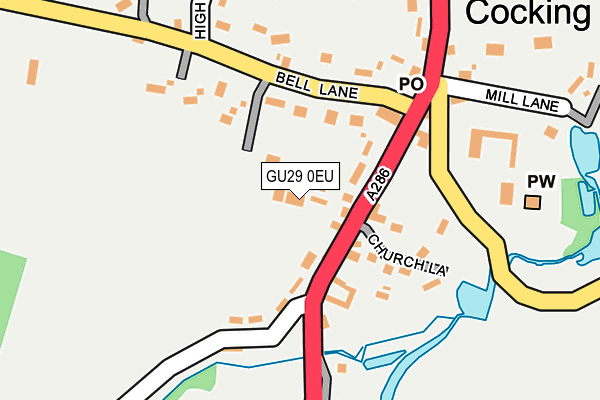 GU29 0EU map - OS OpenMap – Local (Ordnance Survey)