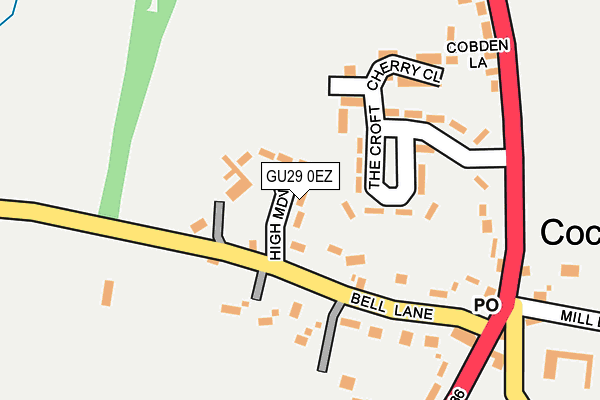 GU29 0EZ map - OS OpenMap – Local (Ordnance Survey)