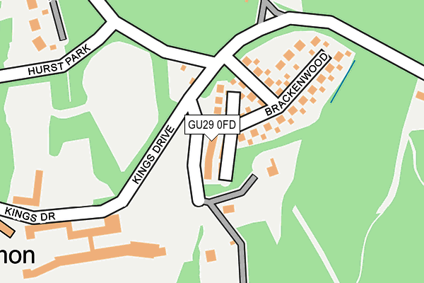 GU29 0FD map - OS OpenMap – Local (Ordnance Survey)