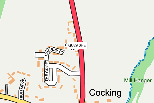 GU29 0HE map - OS OpenMap – Local (Ordnance Survey)