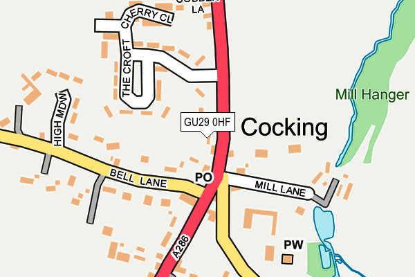 GU29 0HF map - OS OpenMap – Local (Ordnance Survey)