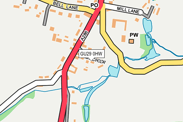 GU29 0HW map - OS OpenMap – Local (Ordnance Survey)