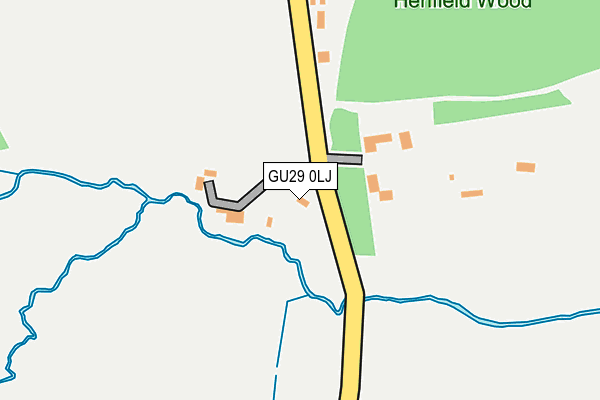 GU29 0LJ map - OS OpenMap – Local (Ordnance Survey)