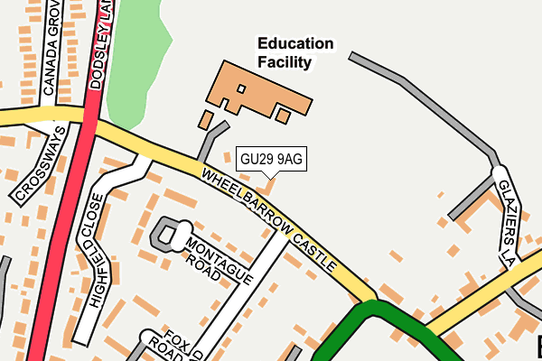 GU29 9AG map - OS OpenMap – Local (Ordnance Survey)