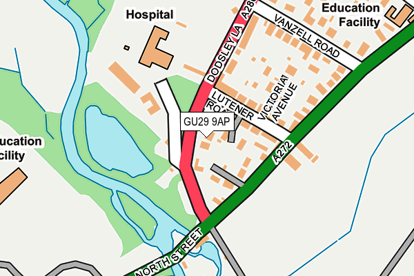 GU29 9AP map - OS OpenMap – Local (Ordnance Survey)