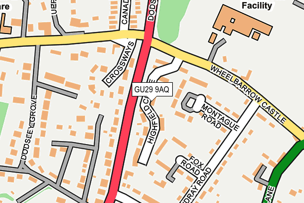 GU29 9AQ map - OS OpenMap – Local (Ordnance Survey)