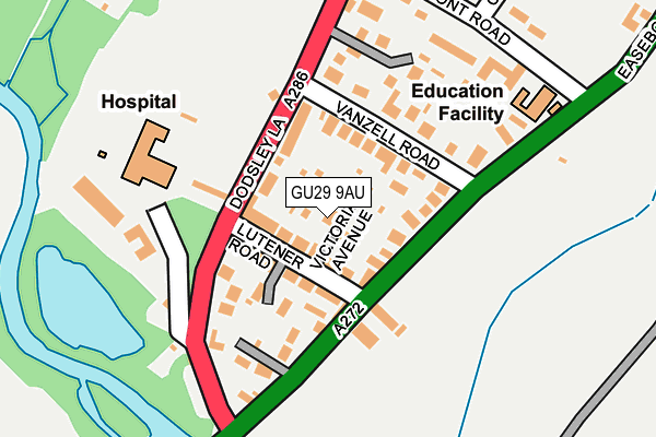 GU29 9AU map - OS OpenMap – Local (Ordnance Survey)