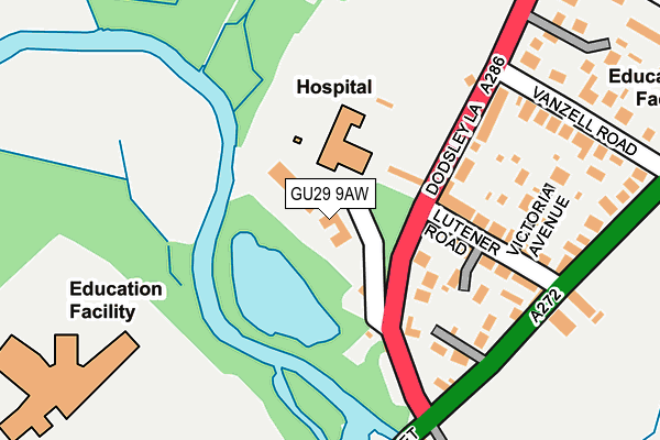 GU29 9AW map - OS OpenMap – Local (Ordnance Survey)
