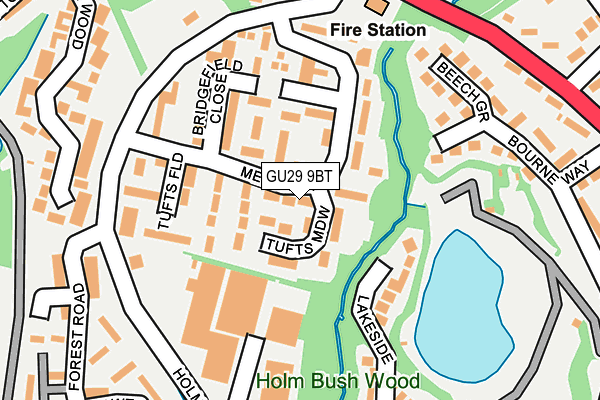 GU29 9BT map - OS OpenMap – Local (Ordnance Survey)