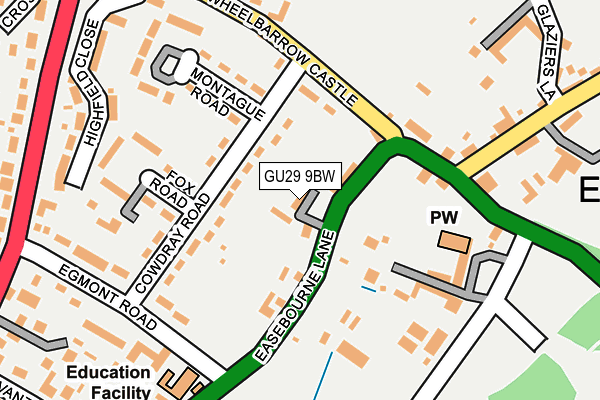 GU29 9BW map - OS OpenMap – Local (Ordnance Survey)