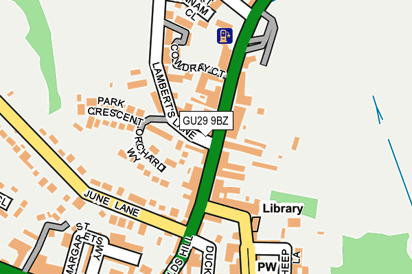 GU29 9BZ map - OS OpenMap – Local (Ordnance Survey)