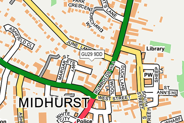 GU29 9DD map - OS OpenMap – Local (Ordnance Survey)