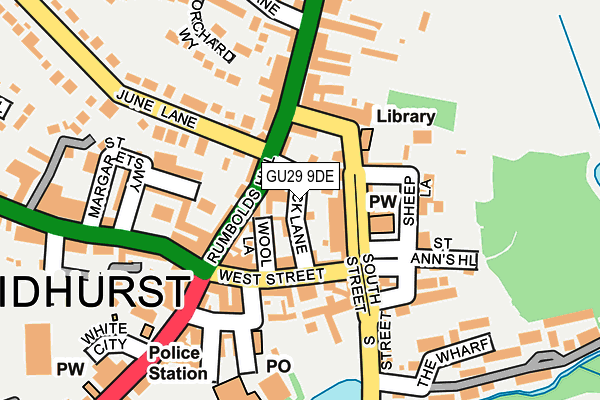 GU29 9DE map - OS OpenMap – Local (Ordnance Survey)