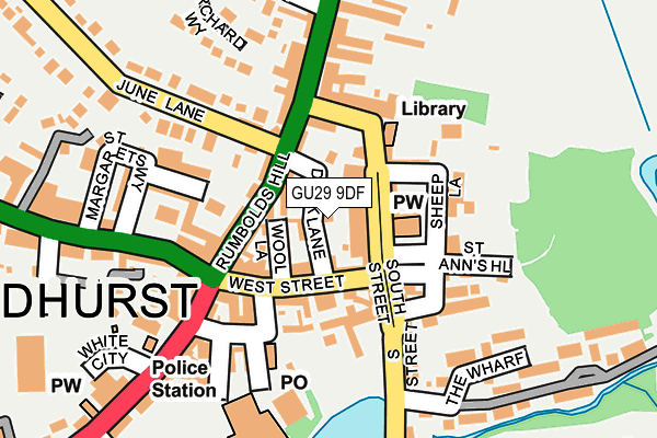 GU29 9DF map - OS OpenMap – Local (Ordnance Survey)
