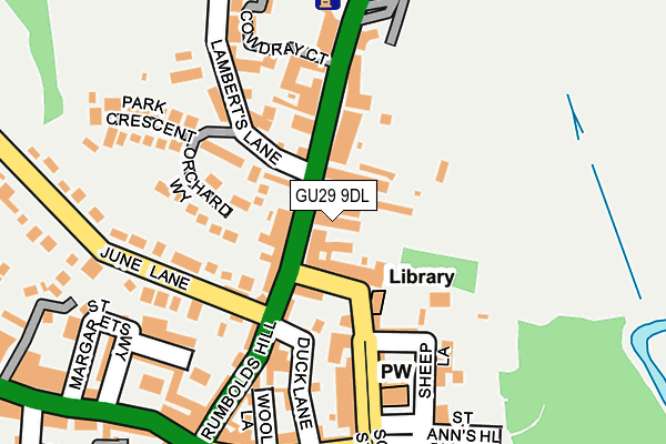 GU29 9DL map - OS OpenMap – Local (Ordnance Survey)
