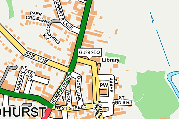 GU29 9DQ map - OS OpenMap – Local (Ordnance Survey)