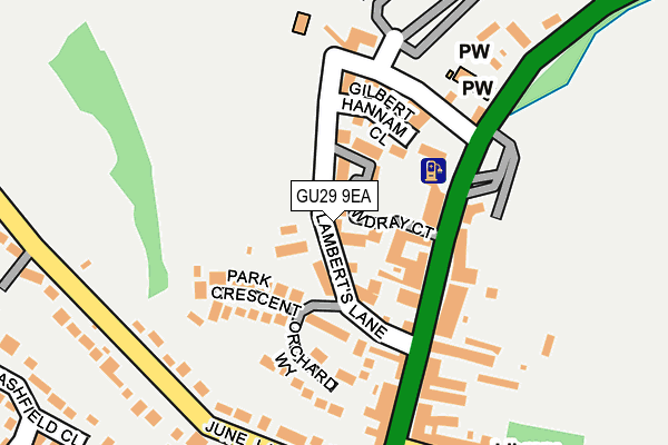 GU29 9EA map - OS OpenMap – Local (Ordnance Survey)