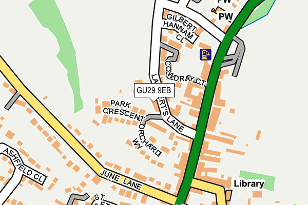 GU29 9EB map - OS OpenMap – Local (Ordnance Survey)