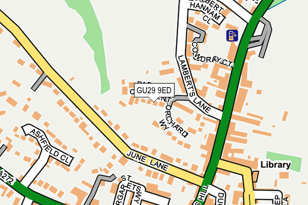GU29 9ED map - OS OpenMap – Local (Ordnance Survey)