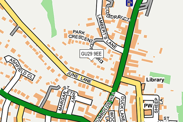 GU29 9EE map - OS OpenMap – Local (Ordnance Survey)