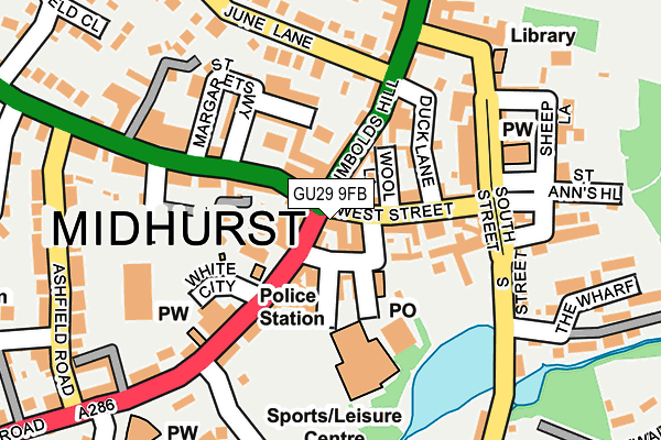 GU29 9FB map - OS OpenMap – Local (Ordnance Survey)