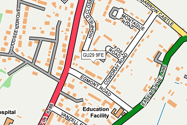 GU29 9FE map - OS OpenMap – Local (Ordnance Survey)