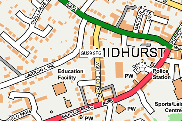 GU29 9FG map - OS OpenMap – Local (Ordnance Survey)