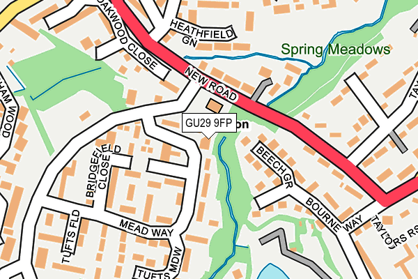 GU29 9FP map - OS OpenMap – Local (Ordnance Survey)