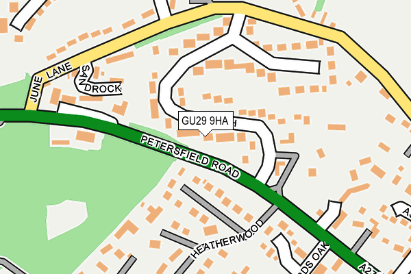 GU29 9HA map - OS OpenMap – Local (Ordnance Survey)