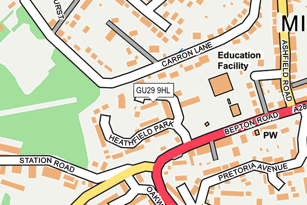 GU29 9HL map - OS OpenMap – Local (Ordnance Survey)
