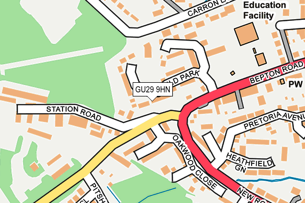 GU29 9HN map - OS OpenMap – Local (Ordnance Survey)