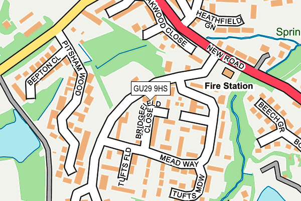 GU29 9HS map - OS OpenMap – Local (Ordnance Survey)