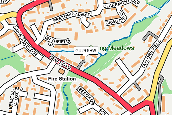 GU29 9HW map - OS OpenMap – Local (Ordnance Survey)