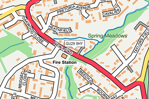 GU29 9HY map - OS OpenMap – Local (Ordnance Survey)