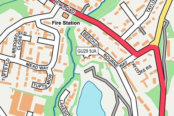 GU29 9JA map - OS OpenMap – Local (Ordnance Survey)