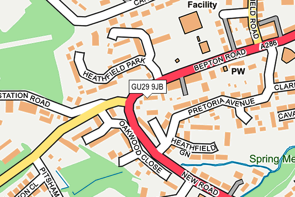 GU29 9JB map - OS OpenMap – Local (Ordnance Survey)
