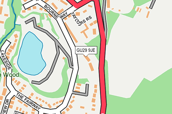 GU29 9JE map - OS OpenMap – Local (Ordnance Survey)