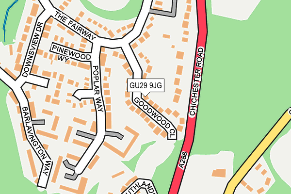 GU29 9JG map - OS OpenMap – Local (Ordnance Survey)