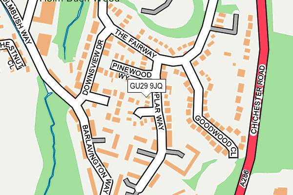 GU29 9JQ map - OS OpenMap – Local (Ordnance Survey)